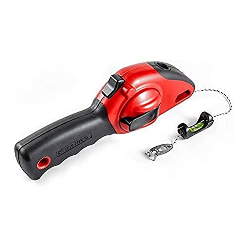 Kapro K214 - NIVEL + MARCADOR DE LINEA DE TIZA ANTI-DESLIZANTE. COLGADOR. 30 MT. DE LÍNEA