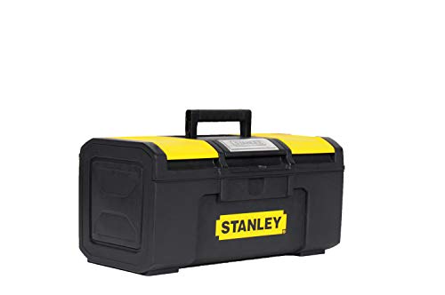 STANLEY 1-79-216 - Caja de herramientas con autocierre, 38.4 x 22 x 16.2, Color Negro, Amarillo