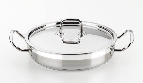 BRA Profesional - Rustidera con tapa, 26 cm, acero inoxidable 18/10