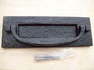 Ironmongery World – Llamador de puerta Hierro Fundido envejecido postal Carta Caja plat...