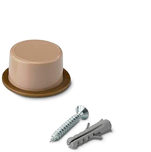Inofix 66661 Tope Puerta con Tornillo, Beige, Paquete de 2 Unidades