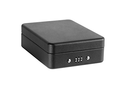 ARREGUI Private C9427 Caja Caudales con Cerradura de Combinación para Contar y Transportar Dinero | Caja de Seguridad de acero con Cable de Fijación | Caja fuerte portatil 15 cm de ancho | Color Negro