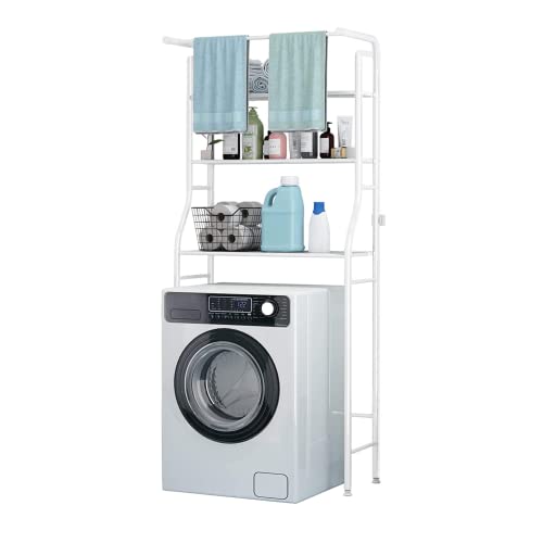 MAGIC SELECT Estantería sobre Lavadora | Estante de Almacenamiento Impermeable | Estante Organizador Multiusos | Ahorra Espacio con 3 Baldas | Patas Ajustables en Altura