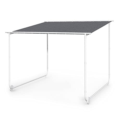 blumfeldt Pergola con Techo 3x3 m y Ruedas, Pergolas de Jardin de Aluminio para Celebrar Eventos, Bañera Hidromasaje, Barbacoa y Patio, Carpa Impermeable para Bar, Cenadores con Protección UV 50+