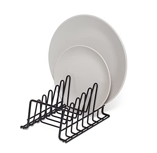 simplywire – Soporte para vajilla/Escurreplatos – Organizador de armarios de Cocina para Almacenamiento – Negro - Pequeño
