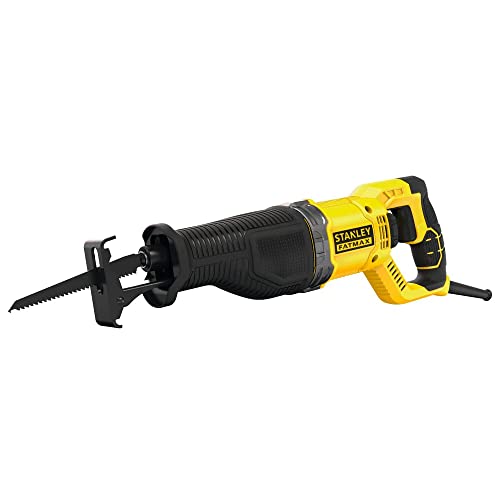 STANLEY FATMAX FME360-QS - Sierra de sable 900W, longitud carrera 28mm, incluye hoja para madera