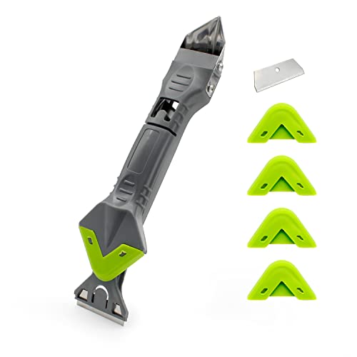 TIANLIN Rascador Quita Silicona, Kit de Herramienta de Silicona Cinco en uno, Rascador Quita Silicona, Apto para Baño, Cocina, Eliminación de Sellador de Ventanas