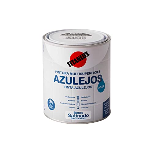 Titanlux Esmalte azulejos al agua Satinado Blanco 750 ml