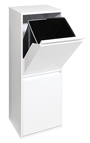 Arregui Basic Cubo de Basura, Color Blanco, 90.50 x 30.50 x 24.50 cm