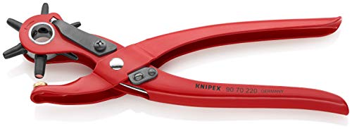 Knipex Sacabocados de revolver recubierto de pintura pulverizada, rojo 220 mm 90 70 220 EAN