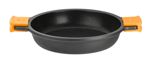 BRA Cacerola Baja, Aluminio, Negro, 45 cm