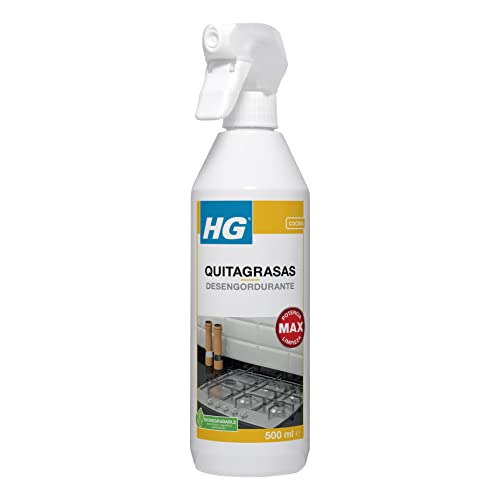 HG Elimina grasa 0.5L, Potente y Sencillo Desengrasante Multiusos para Cualquier Superficie de la Cocina, Elimina Grasa y Aceite Fácilmente, (128050130)