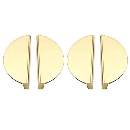 DOYUKY 4 Piezas Tiradores de Armario, Pomos de Cajón de Latón Dorado, Herrajes para Puerta de Cocina, Tiradores de Armario, para Hogar, Cocina, Muebles de Oficina, Mesita de Noche, Armarios