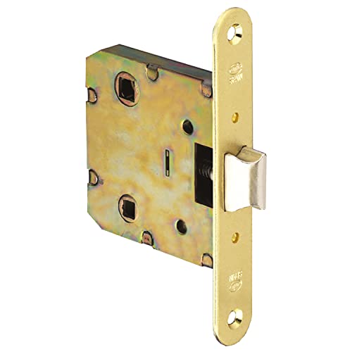 Amig, Picaporte Unificado Mod.2000 para Puertas de Madera de Paso a Baños, Cocinas o Habitaciones, Cierre de Embutir, Acabado Multicolor en Acero Latonado, Entrada 50 mm