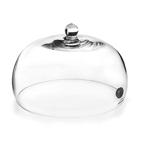 Lacor - 61816 - Campana para Ahumador de alimentos Magic, con Tapa de Cristal con Válvula, Permite la entrada de humo, vapor y aromas para ahumar y aromatizar alimentos, 20 x 12cm