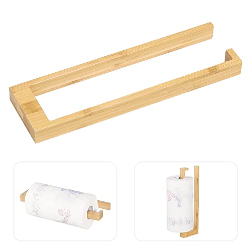 Portarrollos de Cocina portarrollos de Cocina de Madera sin taladrar portarrollos para Colgar en la Pared, portarrollos de Pared para Almacenamiento