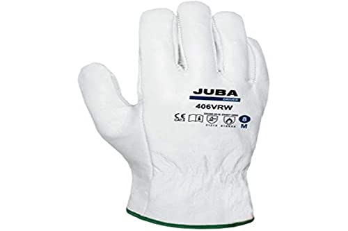 Juba - Guante conductor piel flor vaca talla 9 natural bolsa