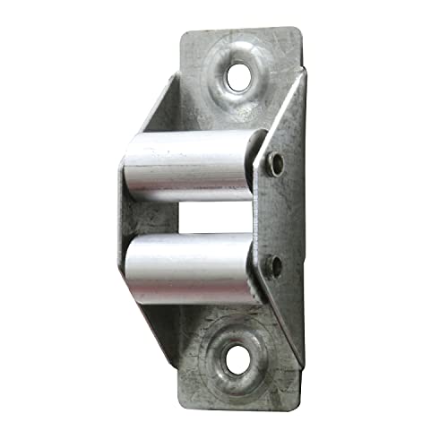 Amig Guía de Acero con Rodillos de Aluminio para Recogedor de Persianas Enrrollables, Pasacintas Sólido y Duradero para Cintas de 22 mm de Ancho, Plateado