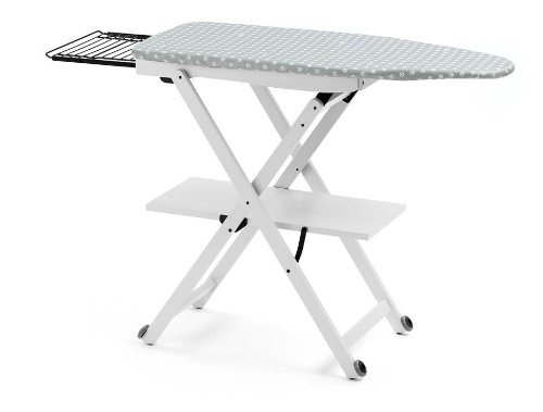 Arredamenti Italia 621 STIROCOMODO Tabla De Planchar Ajustable En Madera Blanco