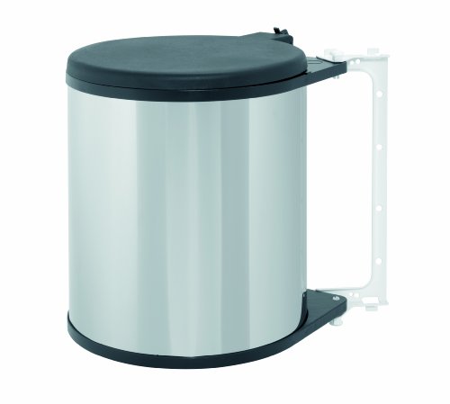 Brabantia Built-In - Cubo de Basura, 15L, Cubo Interior de plástico extraíble, Acero Reluciente