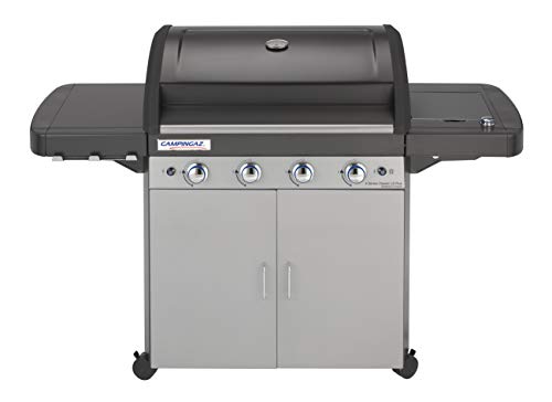 Campingaz 4 Series Classic LS Plus Barbacoa a gas, 4 quemadores de acero Inoxidable, 12.8kW, Sistema de limpieza InstaClean, 4 Ruedas, Color Negro, Gris, 160 x 59.8 x 115.6 cm