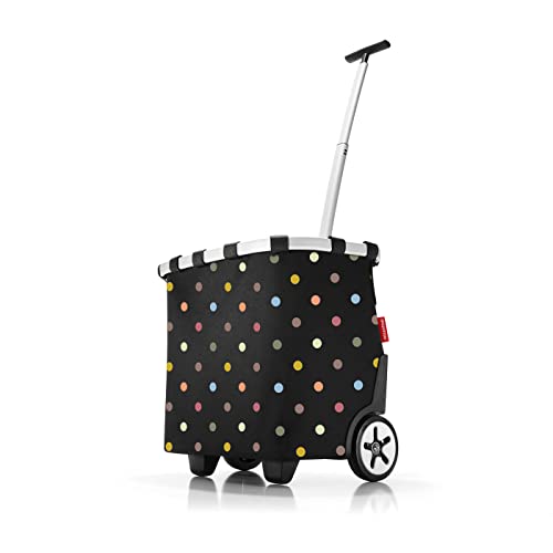 reisenthel carrycruiser - Carro de la Compra de Dos Ruedas portátil con Correa Ajustable para Hombro, Estructura Estable de Aluminio, Material Resistente al Agua, en Puntos