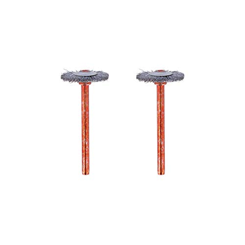 Dremel 530 Juego de accesorios de cepillos de acero inoxidable, 2 cepillos (19 mm) para limpiar materiales resistentes a la corrosión