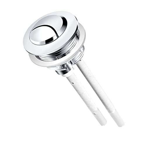 Pulsador Cisterna de Doble Descarga 38 mm Pulsador doble rasante WC Botón Reemplazo enjuague de inodoro con botón para inodoro, enjuague de inodoro con botón (1)