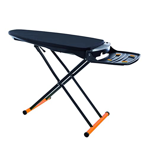 Tabla de Planchar con aspiración y extracción del Vapor, Mesa de Planchar Plegable Negra con Ruedas, Foxydry Vivo (Vivo (Tabla de Planchar))