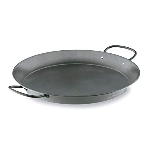 Lacor - 60131 - Paellera de Acero al Carbono, Antiadherente, Apta para cocina de Gas, Vitrocerámica, Electríca, Recubrimiento ecológico, Capacidad para 5 raciones, 32 cm