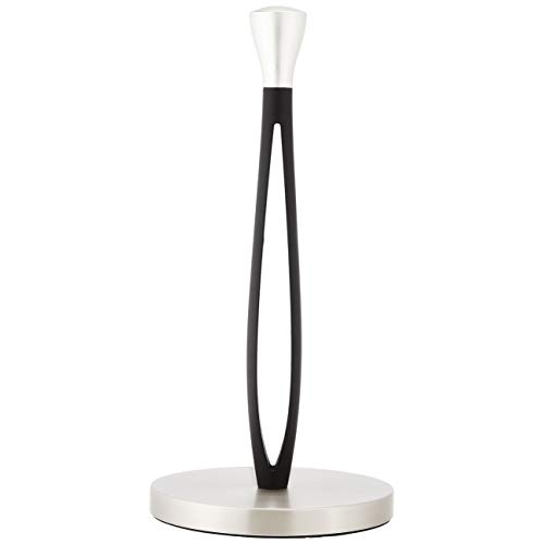 AmazonBasics Soporte vertical para toallas de papel con bordes para rasgar fácilmente, 34,29 centímetros, negro