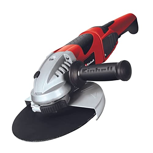 Einhell Amoladora eléctrica con cable - TE-AG 230/2000. 2000 W, 230 V, 8,7 Amperios, diámetro del disco 230 mm. Arranque suave, asidero giratorio, cubierta protectora