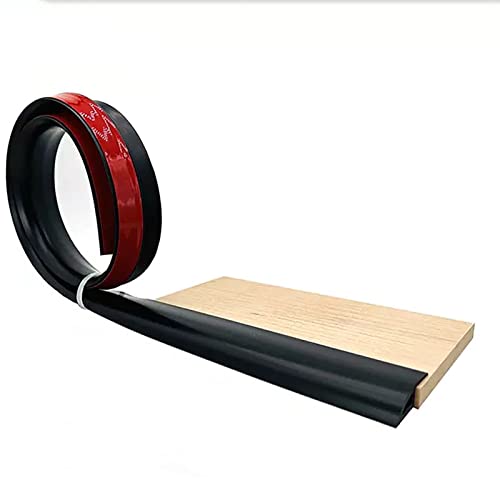 Tapajuntas Suelo Barras de Transición para Suelos de Moqueta, Listón Autoadhesivo para Bordes de Suelos, Listón Separador de Suelo Adecuado para Umbrales con una Altura Inferior a 10mm (Color : Black