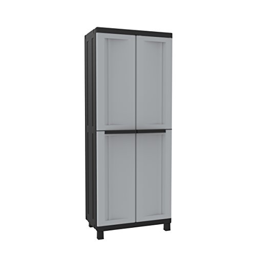 Terry, Twist Black 2680, Armario 2 Puertas, 3 Estantes Internos. 68x39x170 cm
