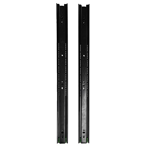 10 pares de rieles deslizantes para cajones, guías para armarios de cocina resistentes, 45 mm de ancho, montaje lateral con rodamientos de bolas, guías de repuesto para cajones (22 pulgadas)