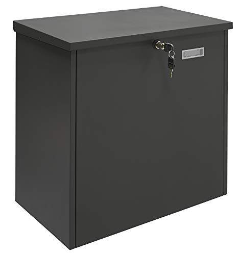 Arregui Bigpack Base EP2104 Individual de Acero para paquetería Grande, buzón para Paquetes, Negro