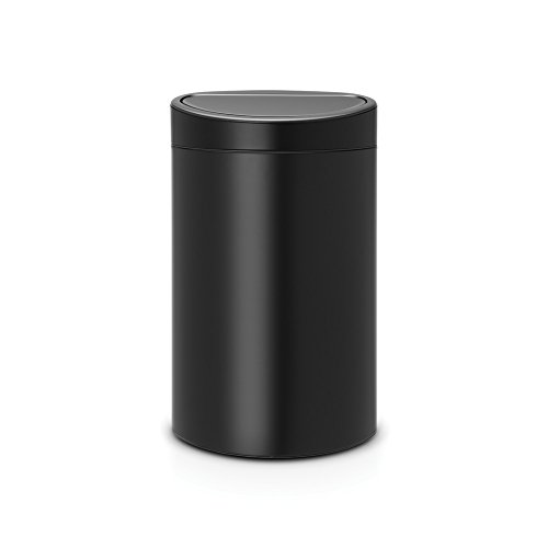 Brabantia Touch Bin - Cubo de Basura, 40 litros, Negro Mate