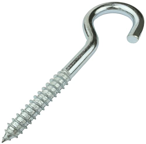 AERZETIX - C58001 - Juego de 5 ganchos cáncamos acodados para atornillar Ø10x75mm en forma 