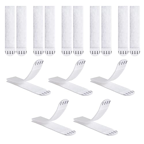 Tiras para colgar cuadros blancas grandes, colgadores pared adhesivos resistente al agua, cuelga cuadros sin clavos, cuelga facil, colgar cuadros sin agujeros,93*19mm,10 pares
