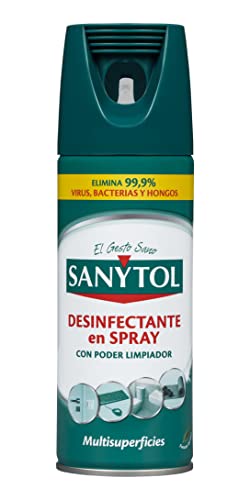 Sanytol - Spray Desinfectante Multisuperficies Con Poder Limpiador, Elimina Bacterias, Hongos Y Virus Sin Lejía, Perfume Herbal - 400ml, Frescor Herbal