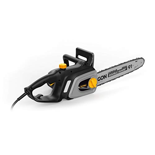 Alpina Motosierra eléctrica ACS 180 E 14 pulgadas. Para operaciones de corte de madera. Barra de corte 35 cm 14 pulgadas. 1800 W. Velocidad de la cadena 10 m/s. Tensión lateral