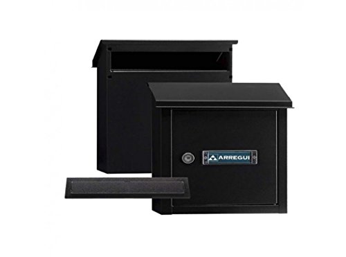 Arregui V4084 Pack Bocacartas y Recogecartas de Acero, tamaño M (DIN A4), Negro