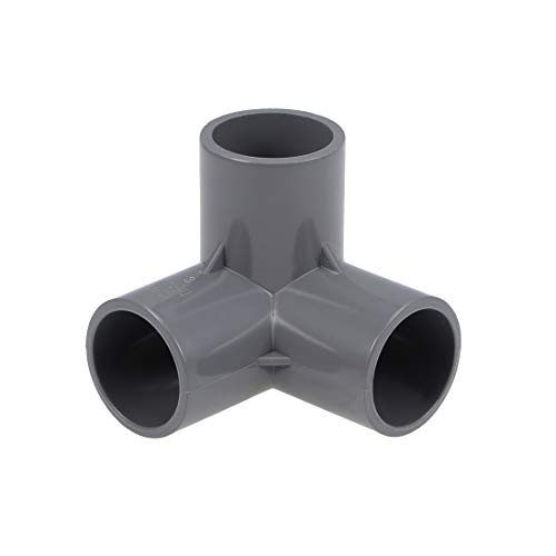 sourcing map Tubo PVC, Codo PVC de 3 Vías, Conector PVC 25mm, Reductor PVC de Forma en T, Reductor Manguera, Accesorio de Tubería, Gris 10 Piezas