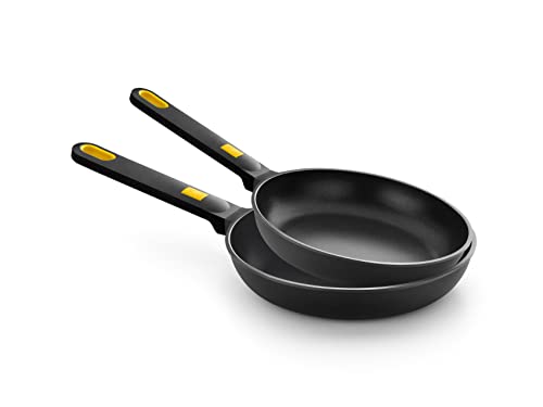 BRA Daily Pro - Set de 2 sartenes 20-26 cm, aluminio forjado con antiadherente Teflon Innovations sin PFOA, aptas para todo tipo de cocinas incluida inducción