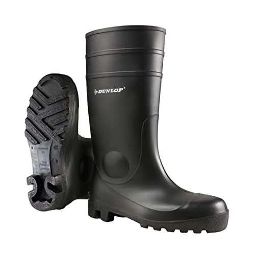 Dunlop 142PP PROTOM. S5 ZWART 38 - Botas de goma sin forro, unisex, negro, 42 EU