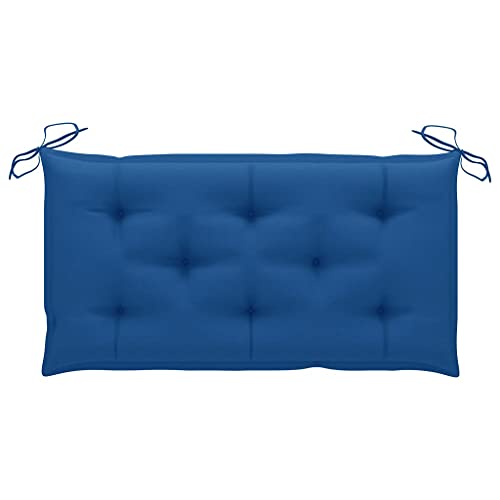 vidaXL Cojín para Banco de Jardín Asiento Silla Muebles Patio Balcón Terraza Exterior Suave Cómodo Decoración Tela Azul 100x50x7 cm