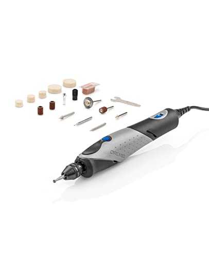 Dremel 2050 Stylo + Grabador eléctrico, kit de herramientas de grabado artesanal versátil con 15 accesorios y mandril múltiple con embalaje de cartón