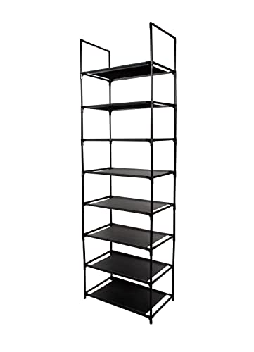 MAXELLPOWER ZAPATERO ESTANTE PARA ZAPATOS ESTRUCTURA METAL 8 NIVELES 16-20 PARES 46 X 28 X 145 CM ZPMN1