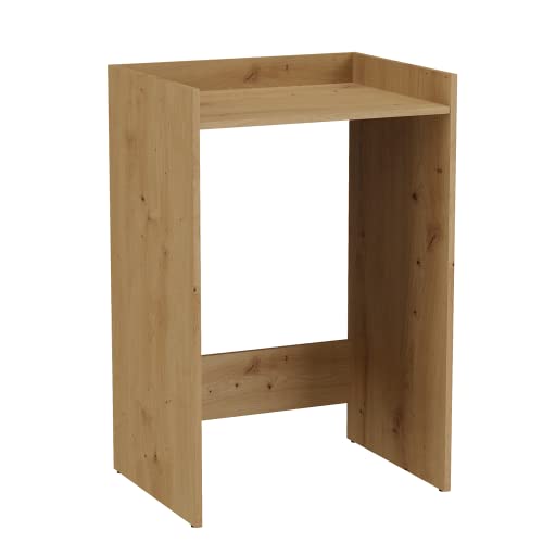 ADGO Pola NP Armario de baño 64 x 97,5 x 50 cm Estante de baño Lavadora Armario de pie para baño (roble Artisan)