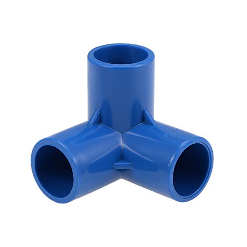 sourcing map Tubo PVC, Codo PVC de 3 Vías, Conector PVC 25mm, Reductor PVC de Forma en T, Reductor Manguera, Accesorio de Tubería, Azul 5 Piezas